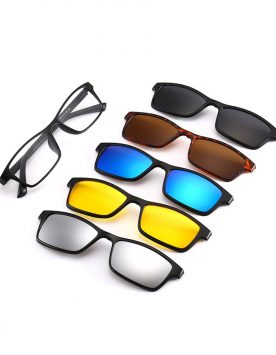 5 In 1 Magnetic Sunglass Club Master Polarized Glass0